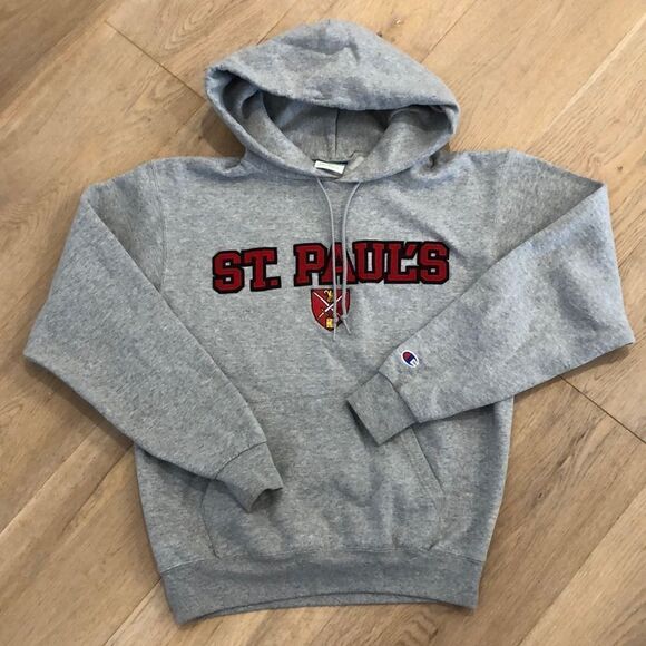 Champion Eco Fleece Hooded Gray Sweatshirt ‘St. Paul’s’ (S) - Picture 1 of 3